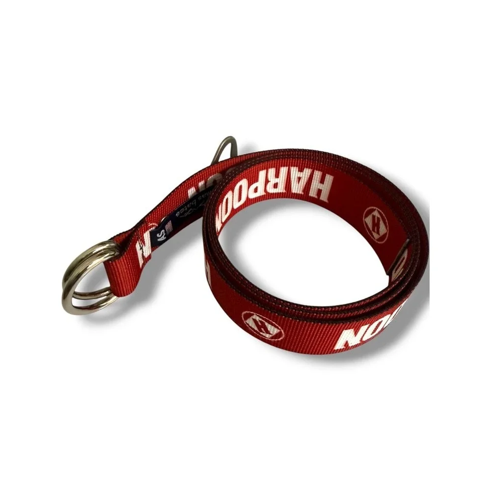 Thomas Bates Harpoon Brewery Red Web Belt Bottle Opener D-Ring USA Adjustable